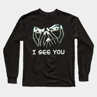 I see you, acid eyes , grunge style, retro tattoo Long Sleeve T-Shirt